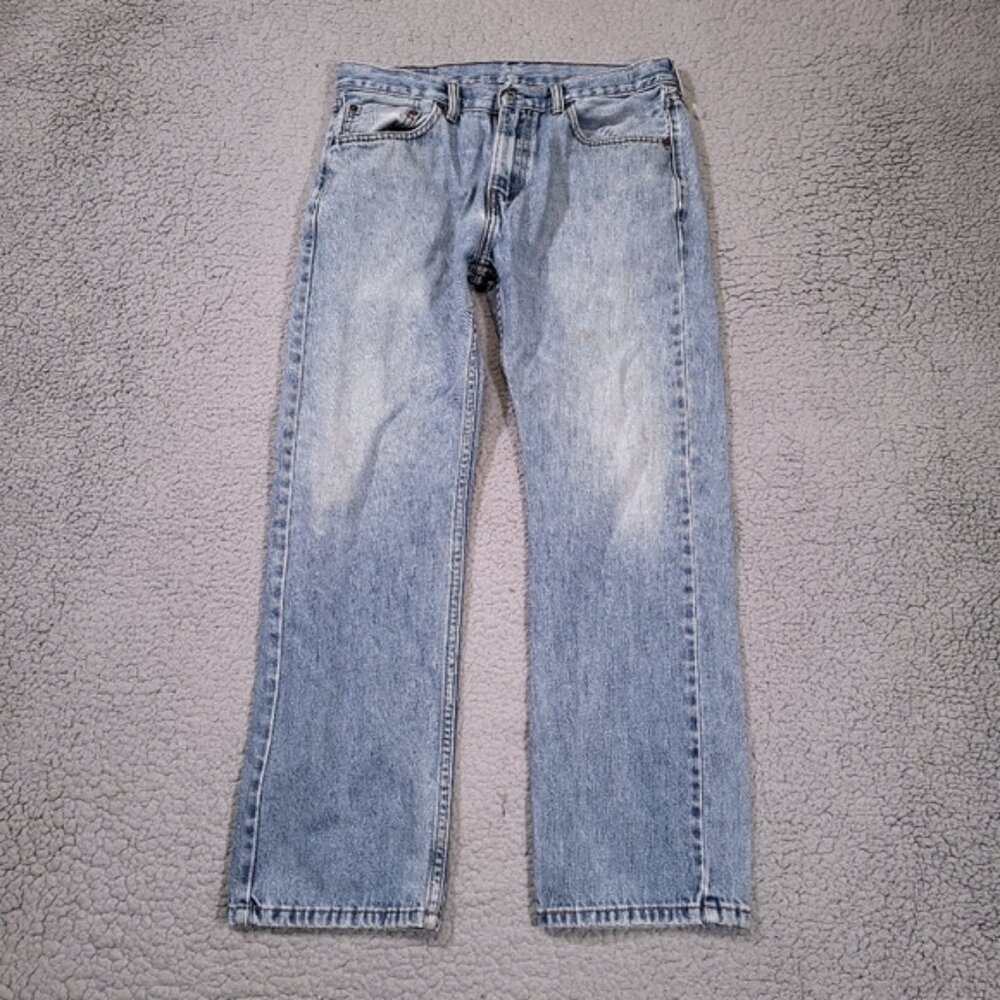 Levis Jeans Mens 30x28 Blue Denim Zip Fly Medium Wash Workwear American Straight